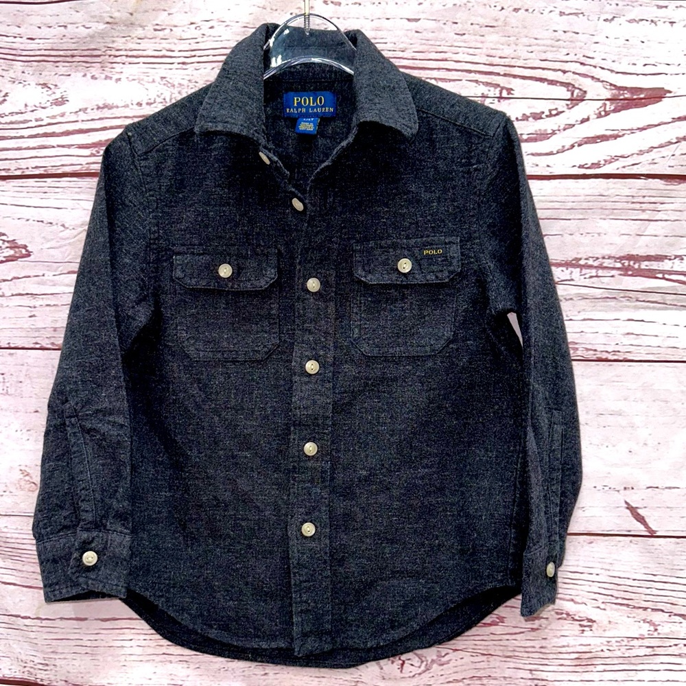 Polo Ralph Lauren Grey Button Down Shirt Size 4t